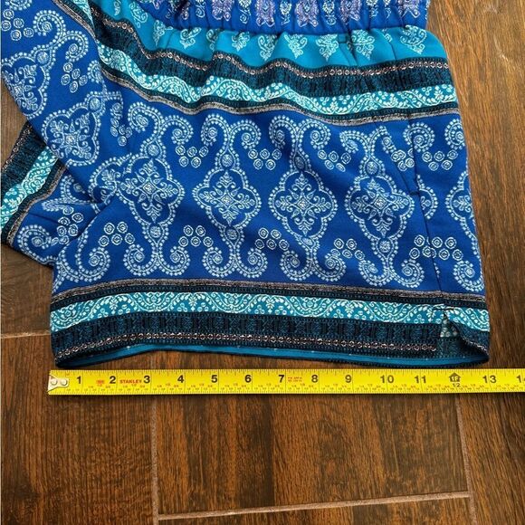 LOFT Blue Athletic Shorts Quick-Dry Geometric Patterns - Picture 10 of 11